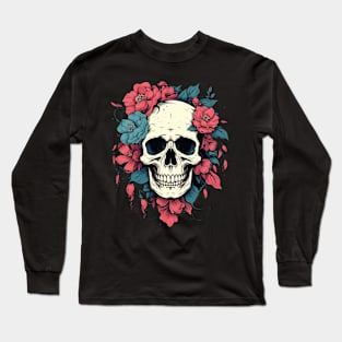 skull and flower Long Sleeve T-Shirt